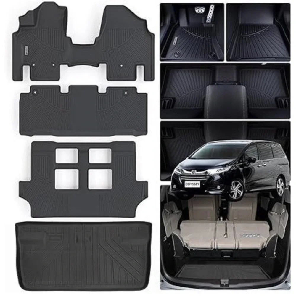 Floor Mats & Cargo Liners For 2011-2017 Honda Odyssey New Black All Weather